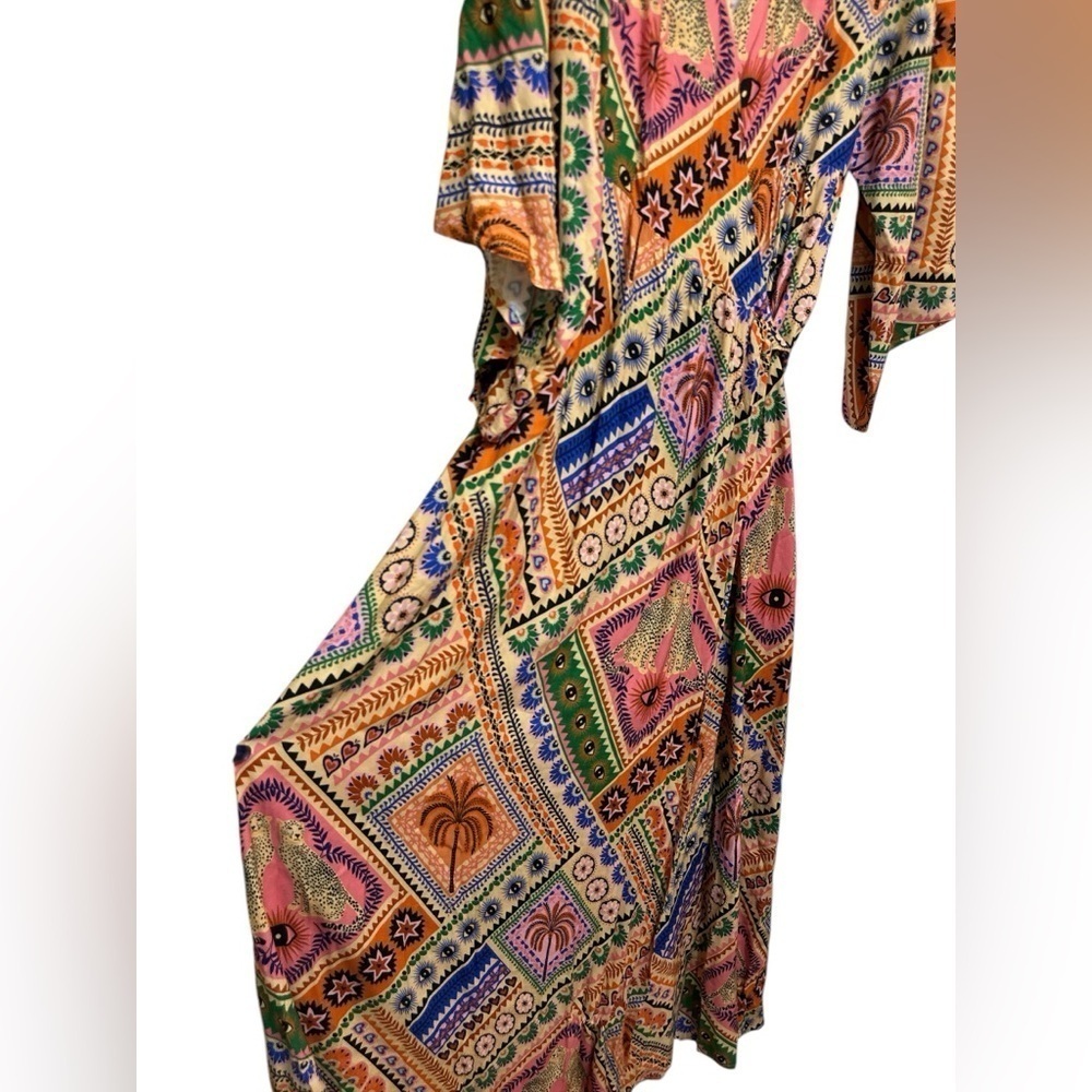 Chaser Heirloom Woven Sophia Maxi Printed Wrap Dress NWT - Picture 3 of 11